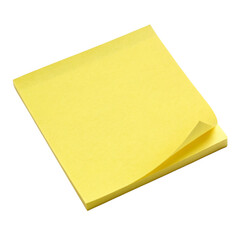 yellow sticky note isolated, Cutout