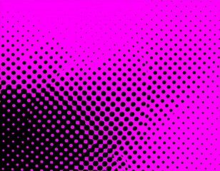 Abstract halftone gradient in magenta and black