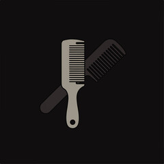 Crossed Hair Combs: Styling Tools in Monochrome Design