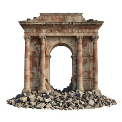 Obraz premium Eroded Triumphal Arch Remains A testament to ancient grandeur and the relentless passage of time