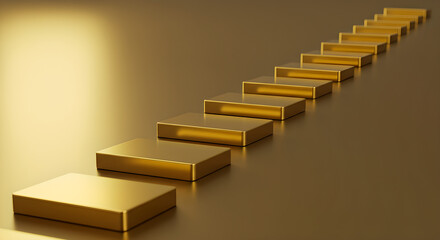 Golden Staircase to Success: Abstract Path of Progress and Achievement