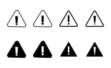 Danger sign. attention sign icon set. Hazard warning attention sign