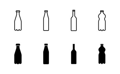 Fototapeta premium Bottle icon set. bottle vector icon