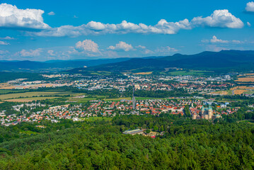 Panorama view of Slovak town Prievidza