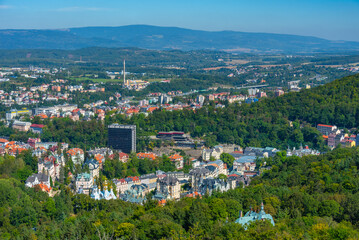 Fototapeta premium Panorama of Thermal hotel in karlovy Vary, Czech republic