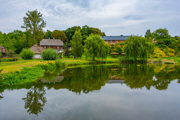 Obraz premium Historical house at Lublin Village Open Air Museum in Poland