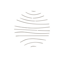 Abstract Egg Shape with Horizontal Lines Illustration