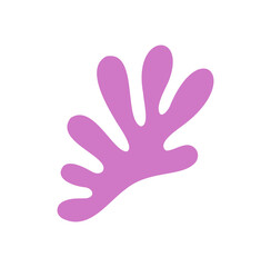 Obraz premium Abstract Light Purple Shape on White Background