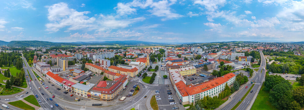 Panorama view of city center of Zvolen, Slovakia