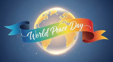 A beautiful world peace day illustration symbolizing global unity and harmony for a brighter future