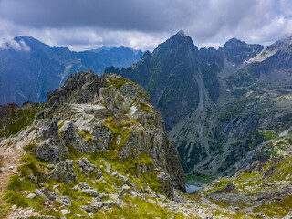 Lomnicke sedlo during a cloudy day in Slovakia