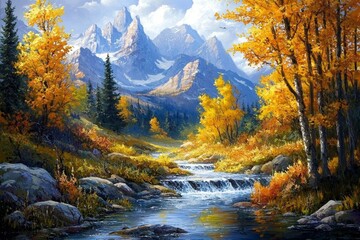 Nature's beauty is captured in a picturesque mountain landscape.