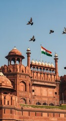 Historic red fort architecture