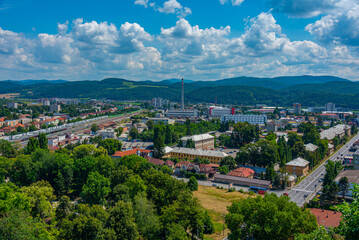 Fototapeta premium Panorama view of Trencin, Slovakia