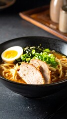 Bowl of ramen with pork and egg