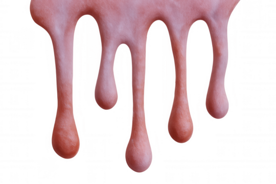 Dripping pink paint against a transparent background, creating a visually striking element perfect for various creative projects
