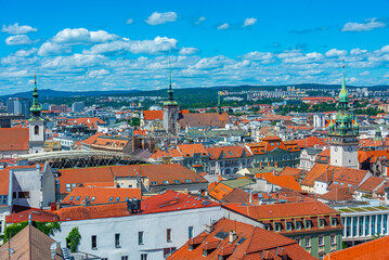 Naklejka premium Skyline of the old town of Brno, Czech republic