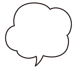 シンプルな吹き出しのベクターイラスト。単品、フレーム、枠、ふきだし