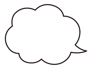 シンプルな吹き出しのベクターイラスト。単品、フレーム、枠、ふきだし