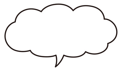 シンプルな吹き出しのベクターイラスト。単品、フレーム、枠、ふきだし