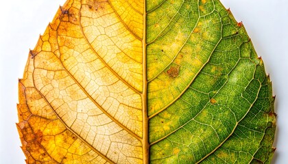 Autumn leaf, half-dried