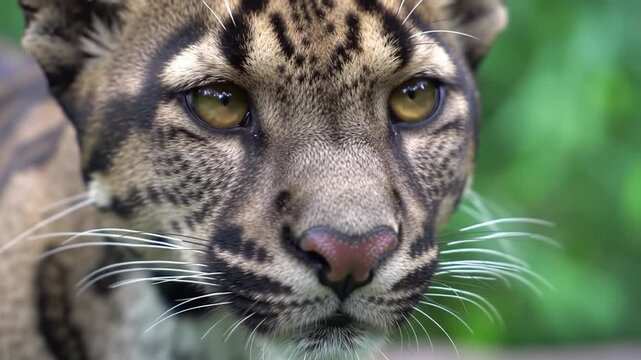 Clouded leopard close up
