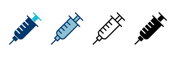 Syringe icon vector isolated on white background. injection icon