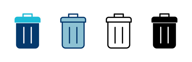 Trash icon vector isolated on white background. trash can icon. Delete icon vector