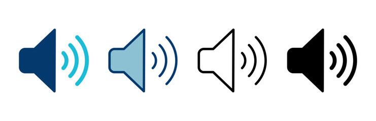 Speaker icon vector isolated on white background. Volume icon. Loudspeaker icon vector. Audio. Sound