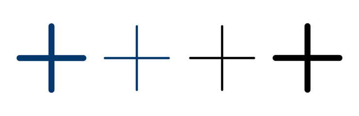 Plus Icon vector isolated on white background. Add plus icon. Addition sign. Medical Plus icon