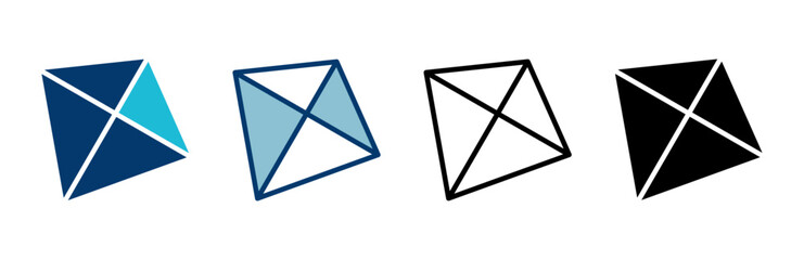 Kite icon vector isolated on white background. kite vector icon.