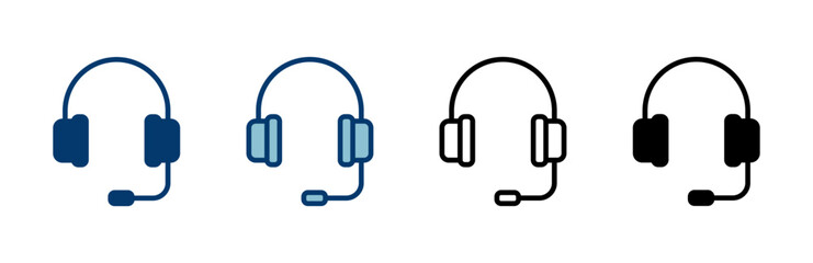 Headphone icon vector isolated on white background. Headphone vector icon. Call us