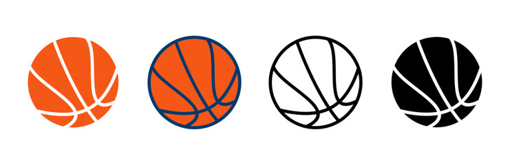Basketball icon vector isolated on white background. Basketball ball icon. Basketball logo vector icon