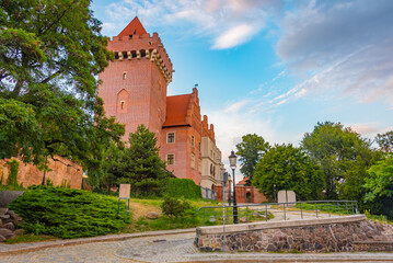 Sunset view of royal palace in Poznan, Poland © dudlajzov