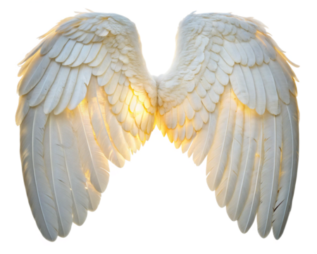 angel wings isolated, cut-out