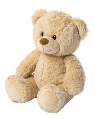 Brown Teddy bear isolated, cut-out 