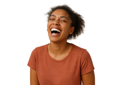 happy young woman with a smile