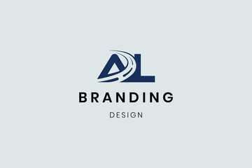 Fototapeta premium Element Letter Road Graphic AL Logo Collection