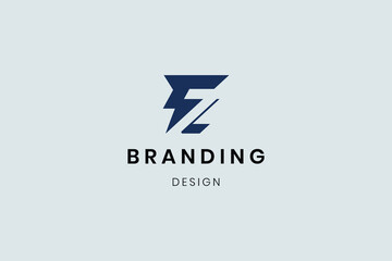 Letter F logo template with abstract design for company