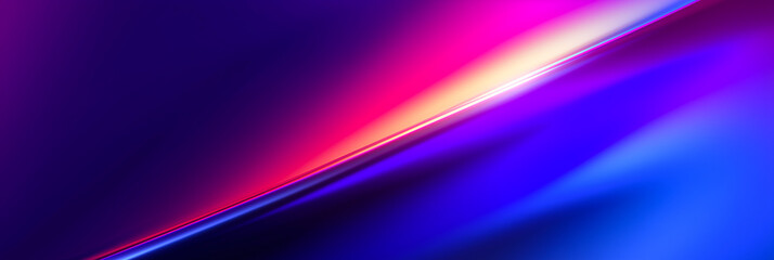 Fototapeta premium Vibrant abstract digital artwork with flowing gradient colors from deep blue to bright pink and yellow. Ideal for backgrounds, design inspiration, and commercial creative use.