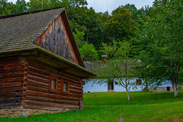 Obraz premium Exposition of folk architecture - Saris museum Bardejov - open-a