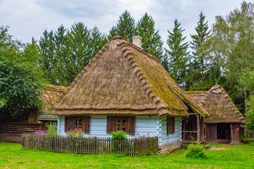 Historical house at Lublin Village Open Air Museum in Poland