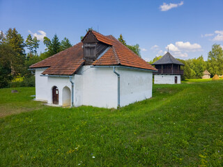 Obraz premium Traditional architecture at Slovak Village Museum in Martin, Slo