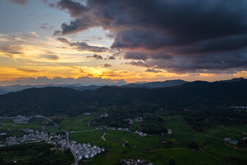 sunrise over the mountains