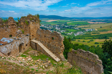 Fototapeta premium Zborov castle during a summer day in Slovakia