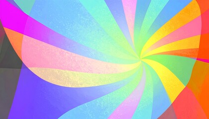 Obraz premium 螺旋状の虹色バーストとグラデーション光線