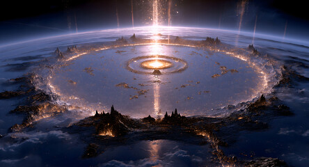 Chinese Myth・Zhulong's Eye of Time-Space・Cosmic Pupil | Supermassive Black Hole with Yangtze-Yellow River Fractals, Relativistic Jets as Daylight Bursts, Gravitational Lens Calendar Marking 24 Solar T