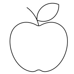 Apple Line Icon of Food & Drink Icon Set