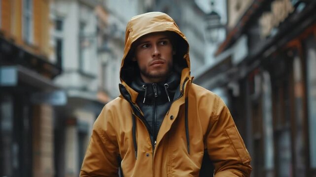 outerwear mockup male model wearing 4K Videos