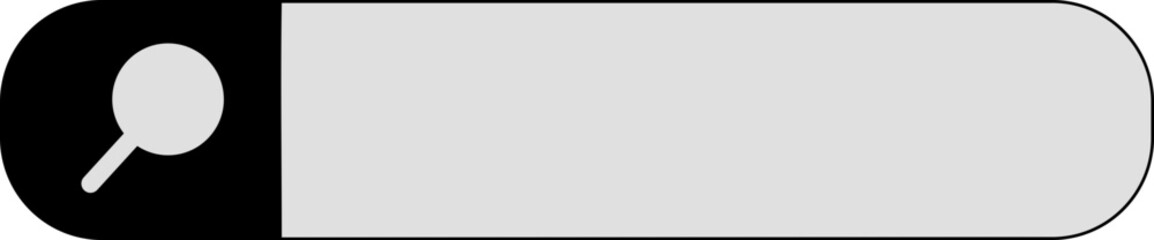 Search bar with magnifying glass icon, minimalist UI design